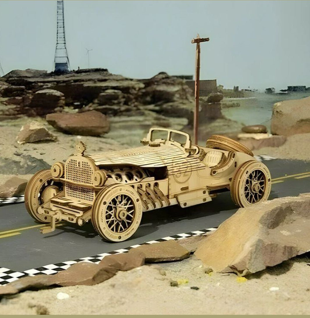3D Wooden  Puzzles | Old Timer Racer – The Retro Racer That Thrills Enthusiasts ✨