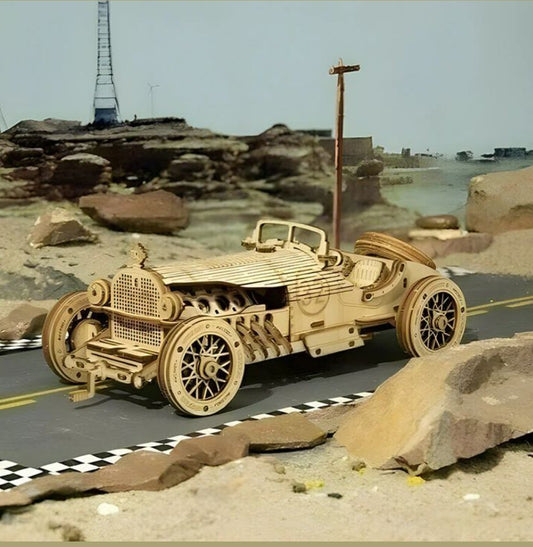 3D Wooden  Puzzles | Old Timer Racer – The Retro Racer That Thrills Enthusiasts ✨